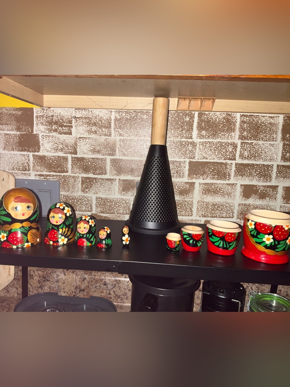Handmade and painted Russian nesting dolls